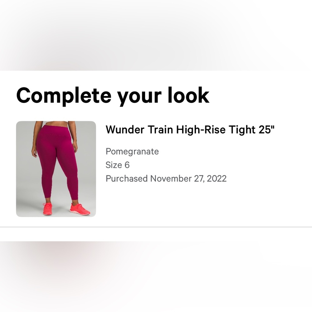 Lululemon Wunder train 25” Leggings